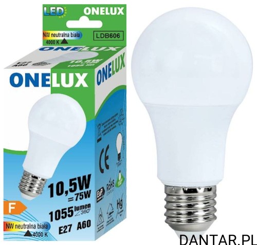 Żarówka led E27 75W (10,5W) 4000K 1055lm Onelux a1/10