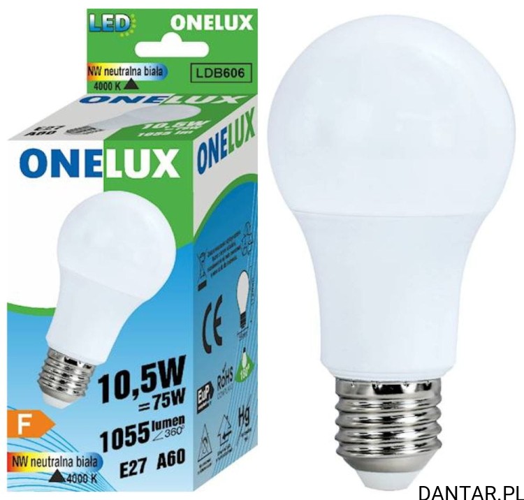 Żarówka led E27 75W (10,5W) 4000K 1055lm Onelux a1/10