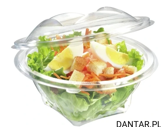 Pucharek 500ml sałatkowy z pokrywką zespoloną transparentny 45140 a50/10