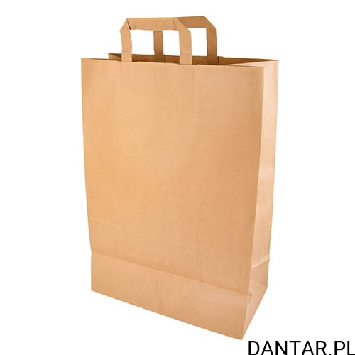 Torba papierowa brązowa 420x320x160 ucho płaskie A3 a1/50/250  45386