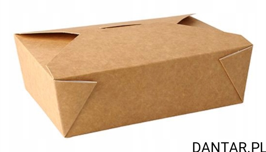 Lunch box papierowy 200x140x65 snack tray 1600ml a50/4 45555