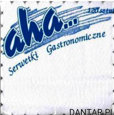 Serwetki gastronomiczne ząbkowane 15*15  AHA biała a120/80