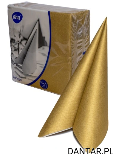 Serwetki premium 40x40 złota flizelina Aha a50/1/16