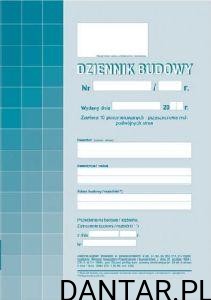 Druk dziennik budowy A4 603-1z