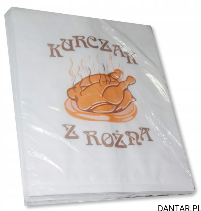 Torba KURCZAK Mała Nadruk 100szt Kiel-Pak TK-M 25 x 23 cm ( na pół kurczaka)