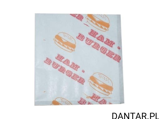 Torebka koperta papierowa hamburger 15x16 nadruk KEBAB foliowana a200/25