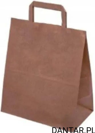 Torba papierowa brązowa 260x160x335 ucho płaskie a1/250 A3 