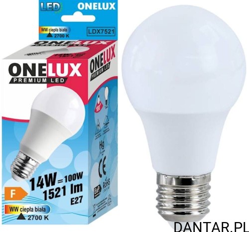 Żarówka led E27 100W (14W) 2700K 1521lm Onelux a1/10