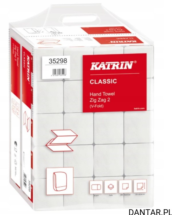 Ręcznik ZZ papierowy biały Katrin Zig Zag 35298  a20