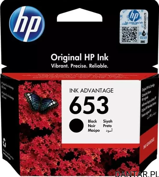 Tusz HP 653 black 3YM75AE oryginał