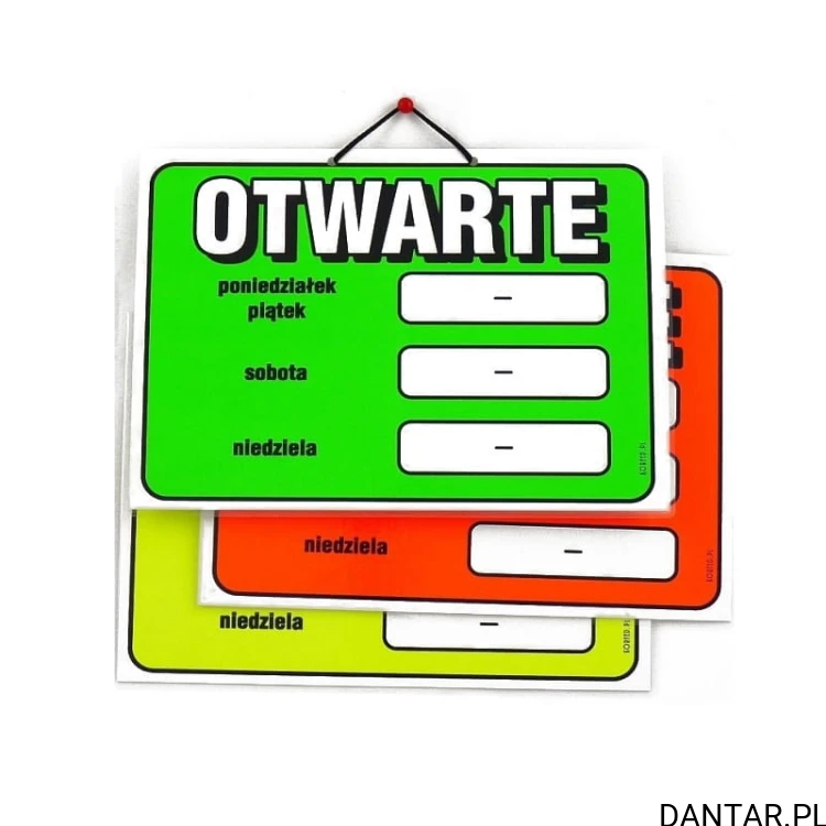 Tabliczka A4 laminowane otwarte zielona  