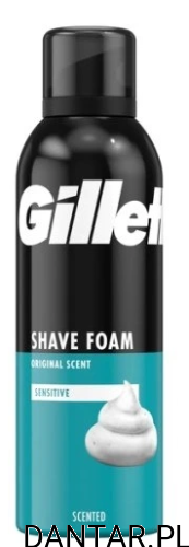 Pianka do golenia Gilette 200ml sensitive a1/6