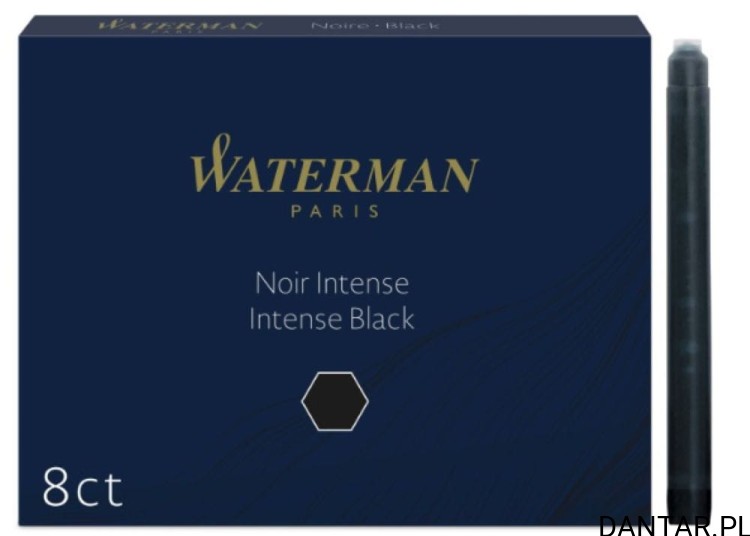 Naboje do pióra Waterman czarne a8