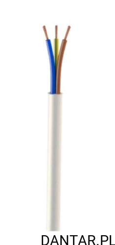 Kabel przewód elastyczny biały 50m 3X1,5A