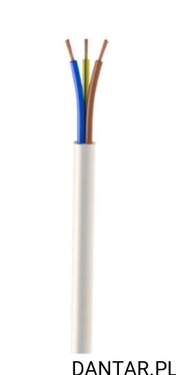 Kabel przewód elastyczny biały 50m 3X1,5A