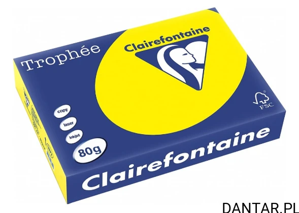 Papier ksero A4 ksero cytrynowy 80g 1778PC a500/5