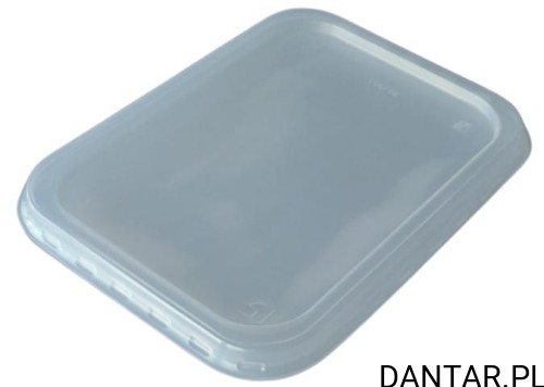 Wieczko prostokątne do pojemnika  do zgrzewu 325/265/80 transparentne  a1/200