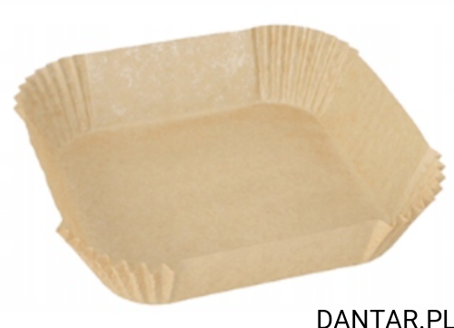Papier do pieczenia 16x16x4,5cm brązowy do frytownic beztłuszczowych Papstar a100/10 89964