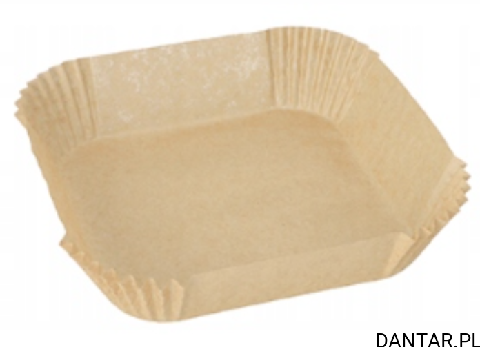 Papier do pieczenia 16x16x4,5cm brązowy do frytownic beztłuszczowych Papstar a100/10 89964