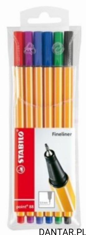 Cienkopis Stabilo 88 0,4 mix kolorów a6