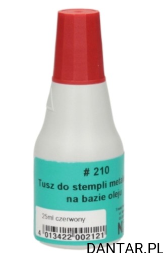Tusz do stempli metalowych olejowy czerwony 25ml Noris 