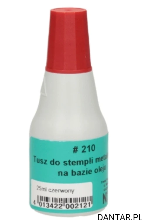Tusz do stempli metalowych olejowy czerwony 25ml Noris 
