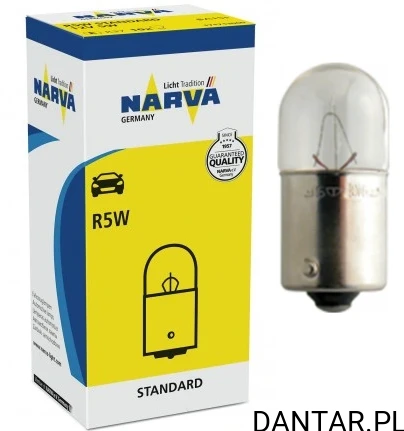 Żarówka samochodowa 12V 5W pomocnicza kontrolna