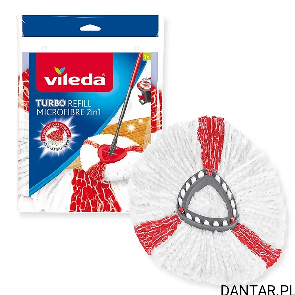 Vileda wkład Turbo 2w1 trójkątny biały