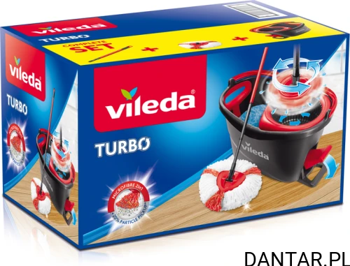 Vileda mop easy wring&clean turbo okrągły cały zestaw