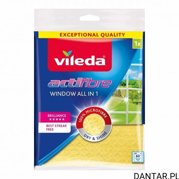 Vileda ścierka actifibra window szyb żółta a1/20