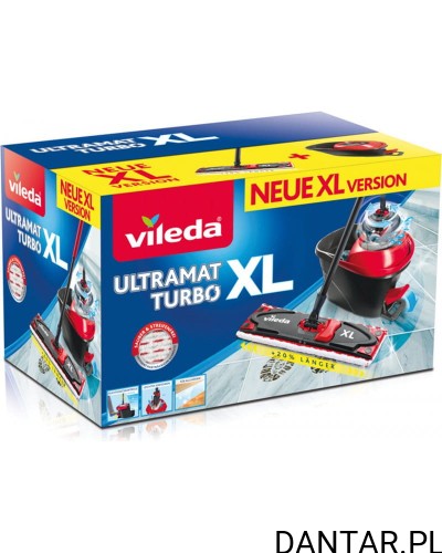 Vileda mop easy ultramax obrotowy turbo płaski zestaw XL