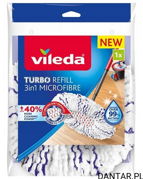 Vileda wkład Turbo 3w1 trójkątny mikrofibra zapas