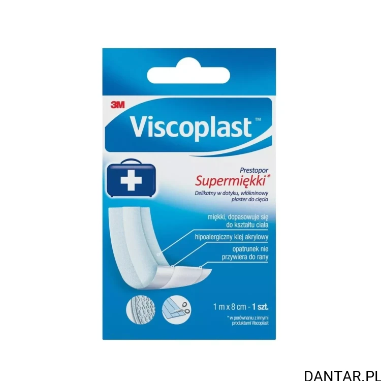 Plastry viscoplast 1mx8cm prestopor supermiękki  /12