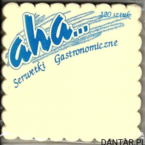 Serwetki  gastronomiczne ząbkowane szampan 15x15 Aha a120/80
