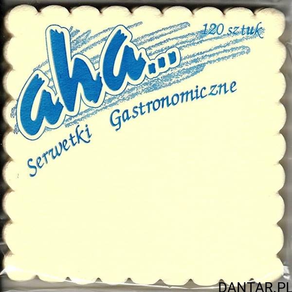 Serwetki  gastronomiczne ząbkowane szampan 15x15 Aha a120/80