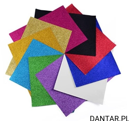 Papier A4 brokatowy ozdobny mix kolorów 180g Ewtshop a10