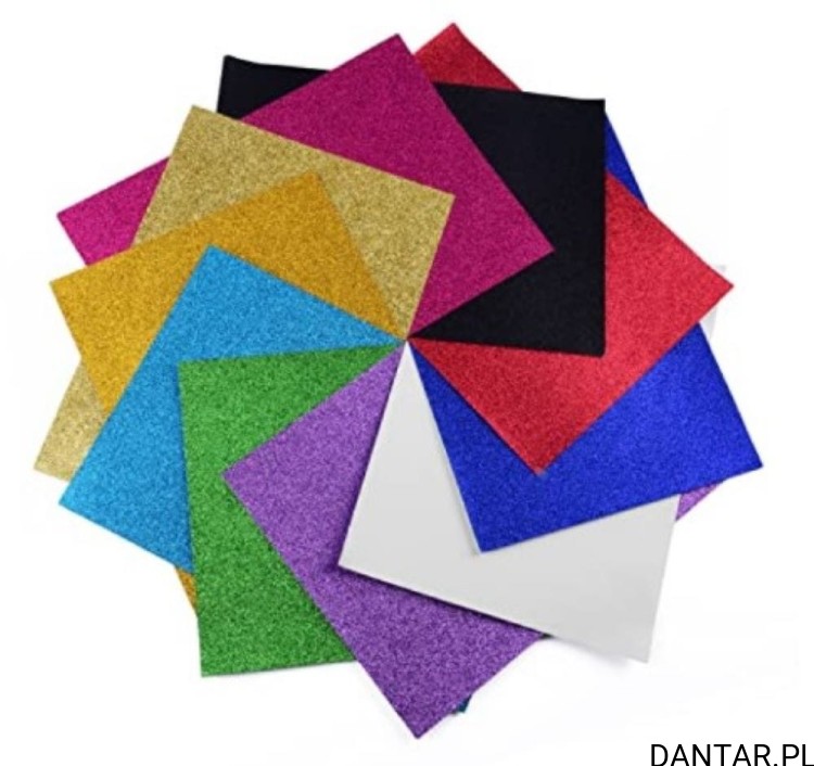 Papier A4 brokatowy ozdobny mix kolorów 180g Ewtshop a10
