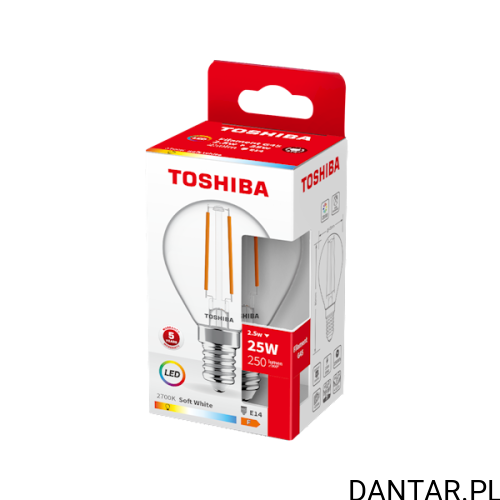 Żarówka led kulka filament 2.5W E14 250 lm G45 2700K warm white 