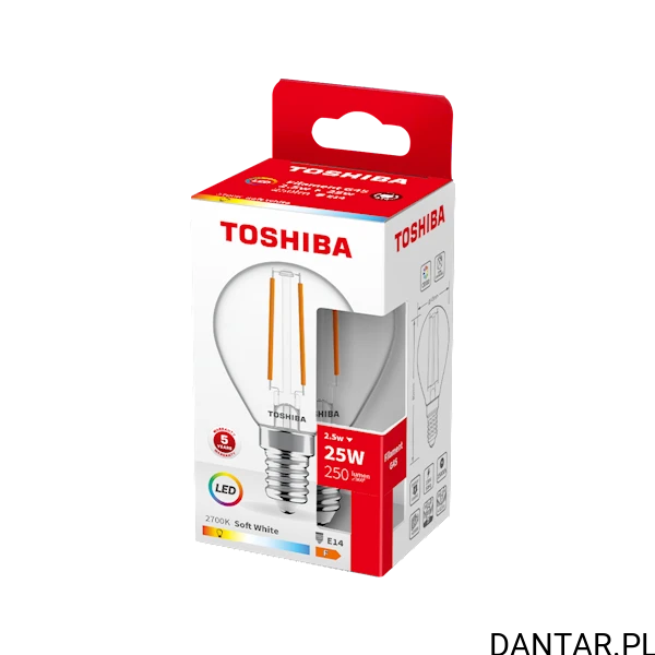 Żarówka led kulka filament 2.5W E14 250 lm G45 2700K warm white 
