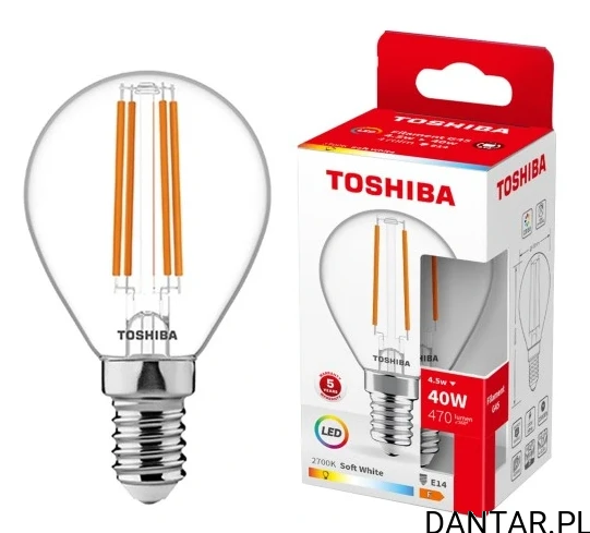 Żarówka led filament 40w E14 470l 