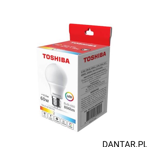 Żarówka led 8,5W E27 A60 60W 806lm 6500K cool white Toshiba
