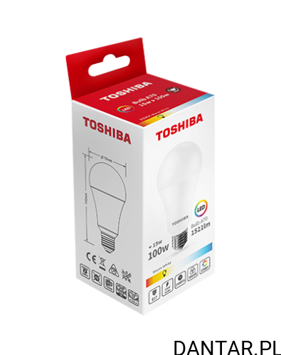 Żarówka led 15W E27 A60 100W 1521lm 3000K warm white Toshiba