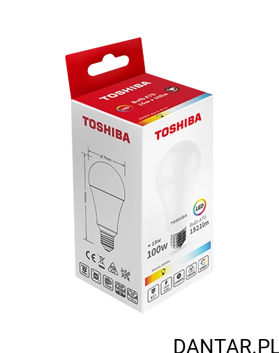 Żarówka led 15W E27 A60 100W 1521lm 3000K warm white Toshiba
