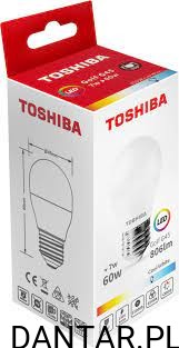 Żarówka LED KULKA TOSHIBA E27 7W 60W 6500K  806lm COOL WHITE 