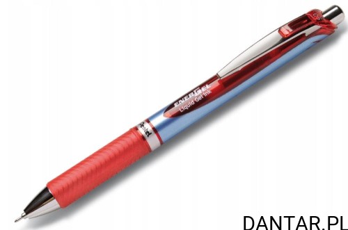 Cienkopis żelowy BLN-75 0,5mm czerwony Pentel a1/12