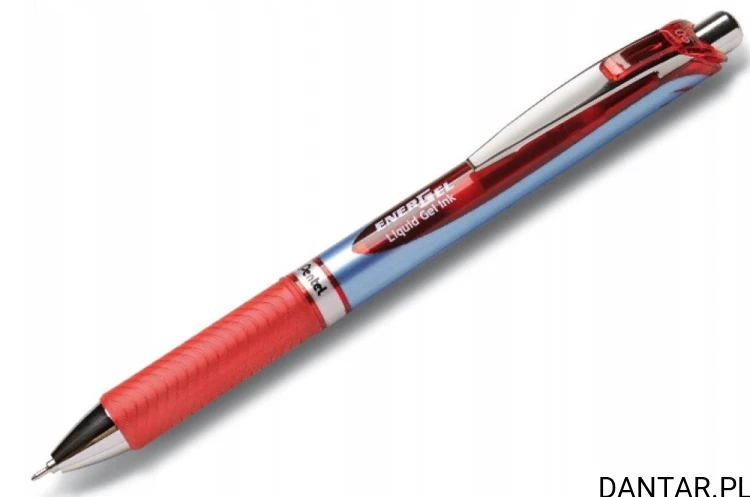 Cienkopis żelowy BLN-75 0,5mm czerwony Pentel a1/12