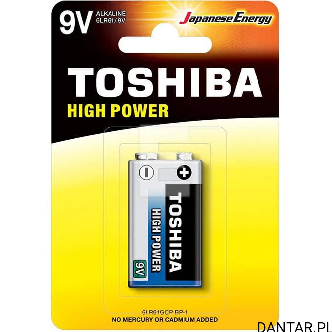 Bateria Toshiba 9V 6LF22g 6LR61 alkaline a1/12