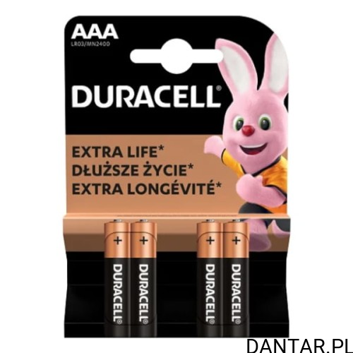 Bateria Duracell AAA LR03 alkaiczna a4/40