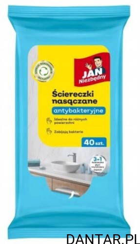 Chusteczki nawilżane antybakteryjne Jan Niezbędny a40/8