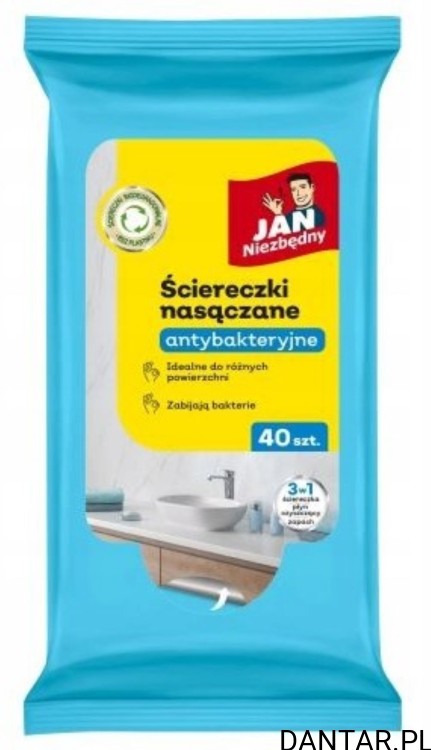 Chusteczki nawilżane antybakteryjne Jan Niezbędny a40/8